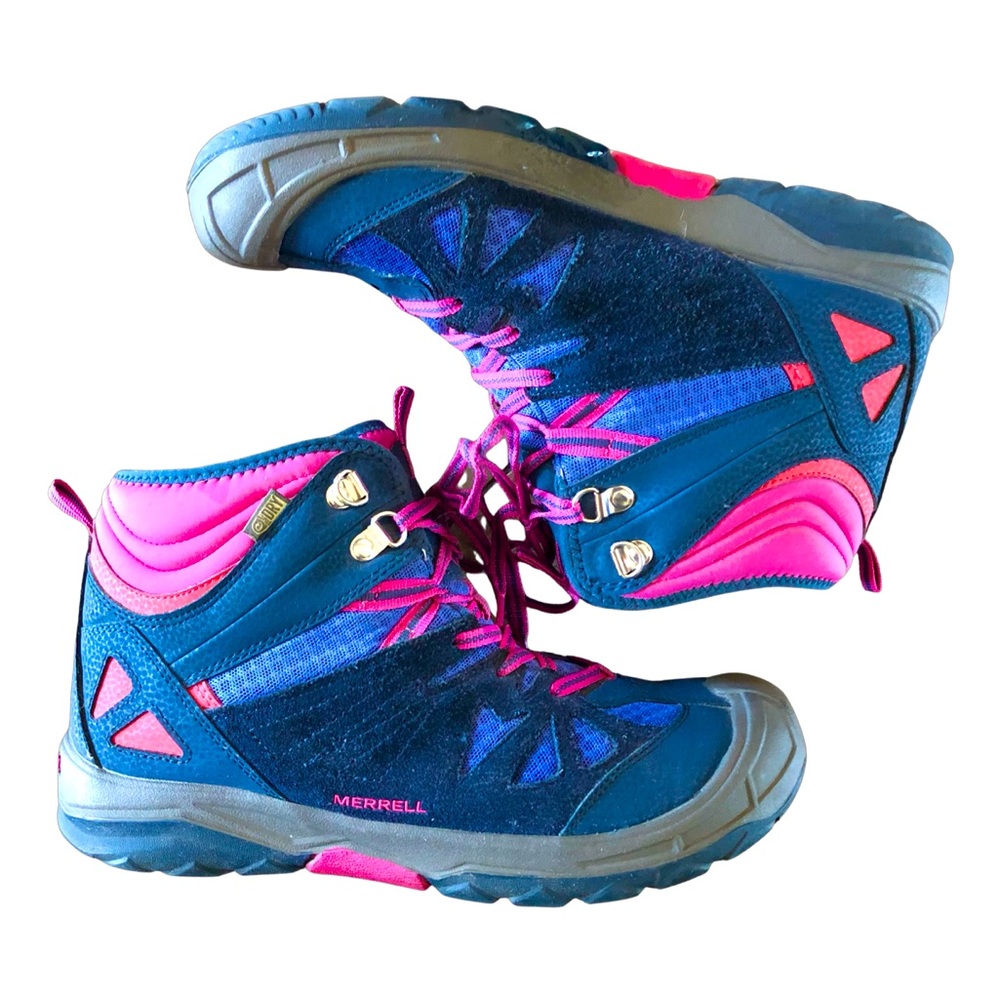 Merrell Capra Mid Hiking Boots Blue & Pink Size 7